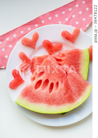 watermelon on a white plate watermelon on a white plate 36478122