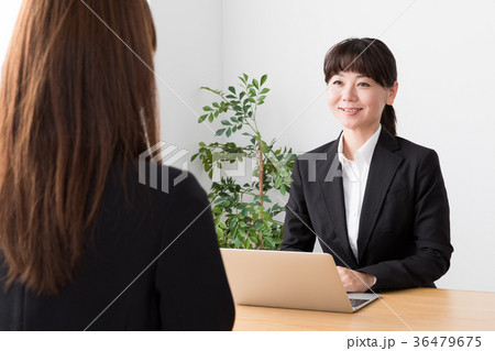 向かい合って話すビジネスウーマン 36479675