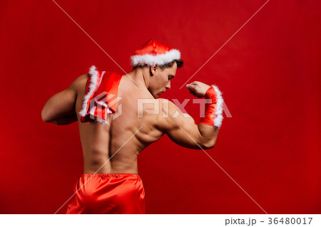 christmas holidays. sexy strong santa claus christmas holidays. sexy strong santa claus 36480017