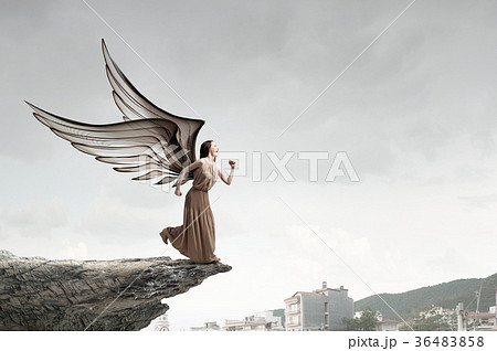 Angel girl in dress 36483858