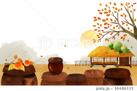Frame in autumn - a maple leaf, hanbok, traditional wrapping cloth 003 Frame in autumn - a maple leaf, hanbok, traditional wrapping cloth 003 36486335