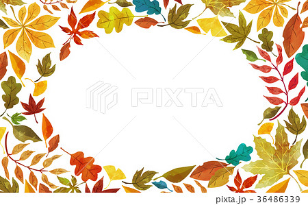 Frame in autumn - a maple leaf, hanbok, traditional wrapping cloth 009 36486339