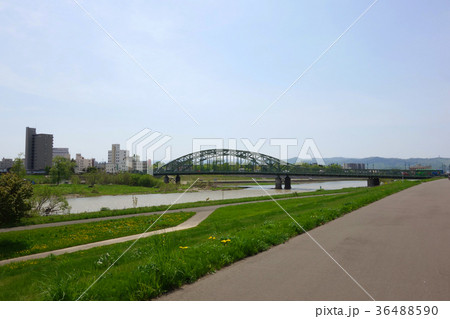 北海道旭川市　旭橋　風景素材 36488590