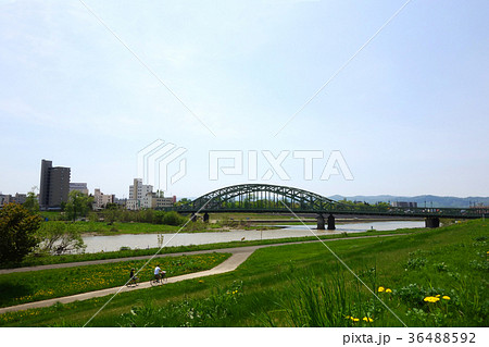 北海道旭川市　旭橋　風景素材 36488592