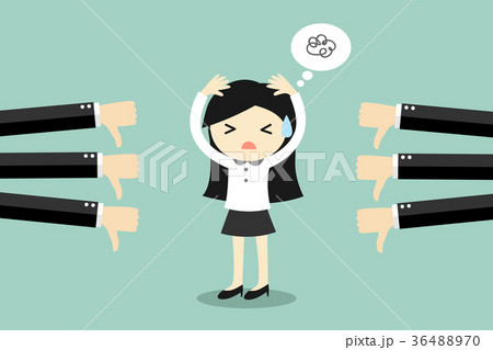 Business woman get bad feedback. 36488970
