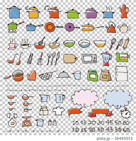 手描きの料理、キッチンスケッチアイコン 手描きの料理、キッチンスケッチアイコン 36493053