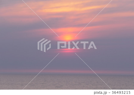 日没　海景 36493215