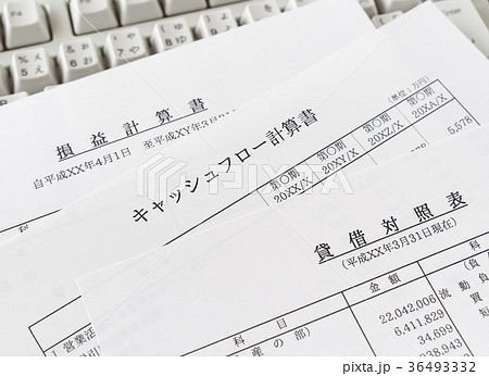 キャッシュフロー計算書　キャッシュ・フロー　お金の流れ　表　現金収支　CF　貸借対照表　経理　決算 36493332