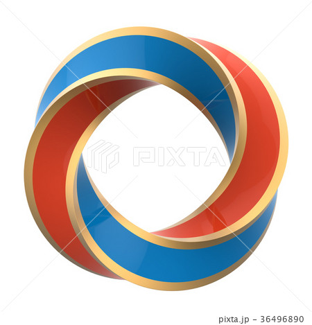 Two color orange and blue twisted ring 36496890