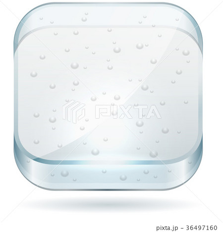 Square carbonated water stylized button 36497160