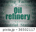 Industry concept: Oil Refinery on Digital Data 36502117