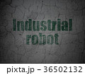 Manufacuring concept: Industrial Robot on grunge 36502132