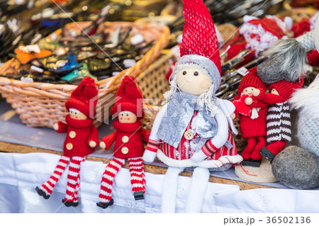 Colorful decorations on the Christmas market 36502136