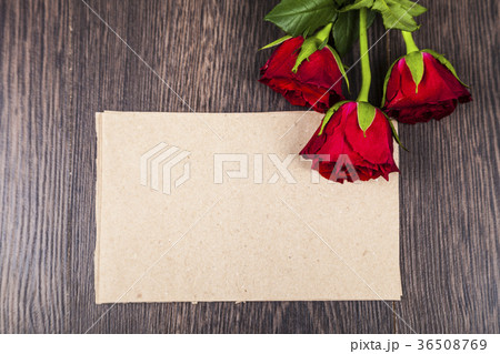 Red roses and card Red roses and card 36508769