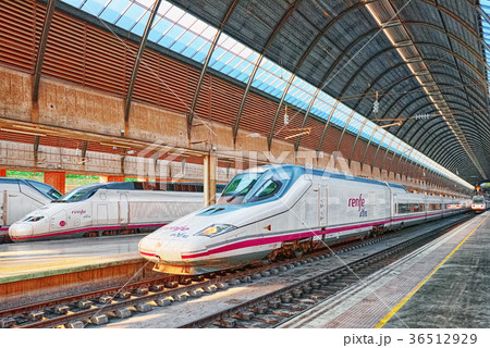 Modern hi-speed passenger train of Spanish. 36512929