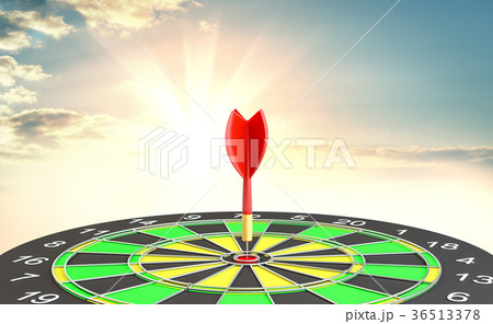 Target dart with arrow. 3d illustration 36513378