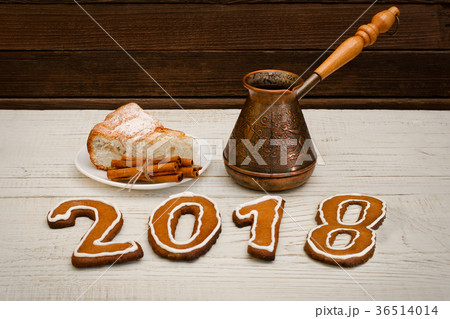 New Year's Concept. The figure in 2017 36514014