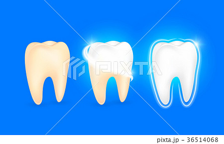 Set of  clean and dirty tooth.  36514068