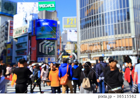 渋谷スクランブル交差点 アウトフォーカス 渋谷スクランブル交差点 アウトフォーカス 36515562