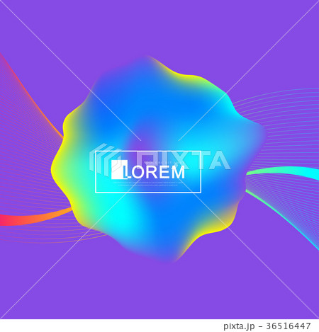 Colorful fluid waves with gradients. Futuristic 36516447