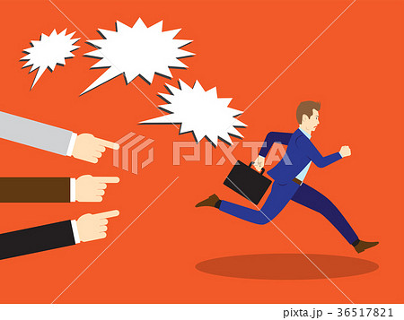 Businessman Running Away From Accusation 36517821