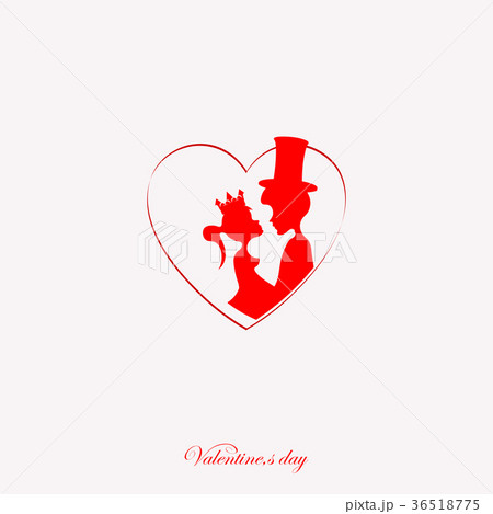 silhouette of two lovers inside the heart silhouette of two lovers inside the heart 36518775