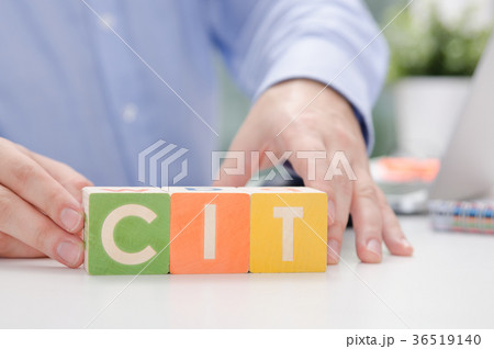 CIT word with colorful blocks. 36519140