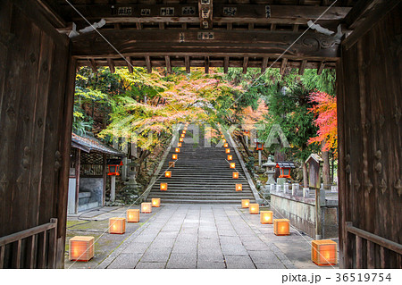 虚空蔵法輪寺、山門から石段の眺め 虚空蔵法輪寺、山門から石段の眺め 36519754