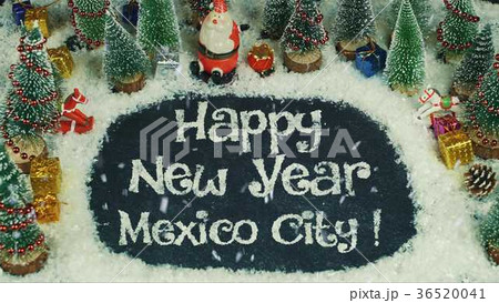 Stop motion animation of Happy New Year Mexico 36520041