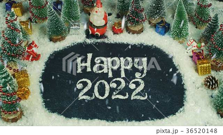 Stop motion animation of Happy 2022 36520148