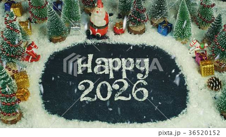 Stop motion animation of Happy 2026 36520152