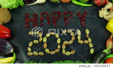 Happy 2024 fruit stop motion Happy 2024 fruit stop motion 36520937