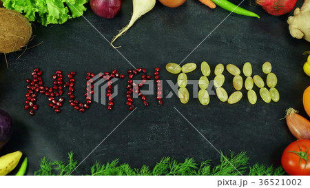 Nutrition fruit stop motion 36521002