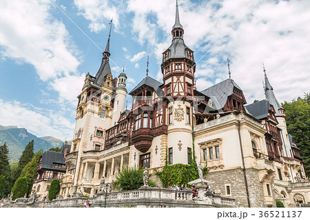 View of Peles Castle in Romania 36521137