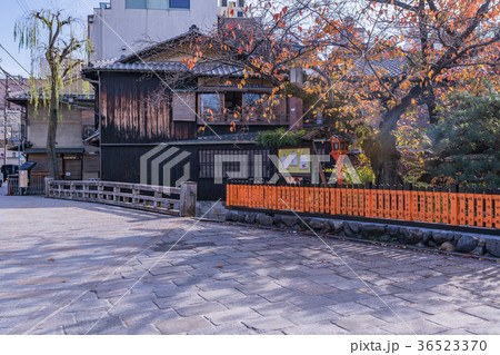 日本の秋 京都 祇園 巽橋と伝統的建造物群 日本の秋 京都 祇園 巽橋と伝統的建造物群 36523370