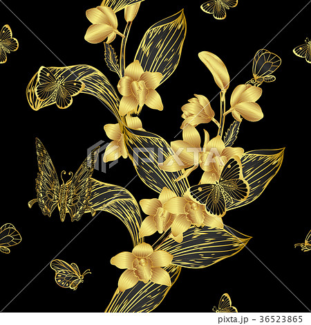 flower pattern by hand drawing 36523865