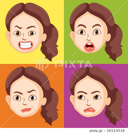 Woman with different emotions 36524536