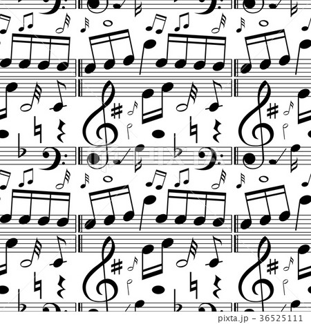 Seamless background with music notes on scales Seamless background with music notes on scales 36525111