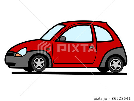 欧州風コンパクトカー 赤色 自動車イラスト 欧州風コンパクトカー 赤色 自動車イラスト 36528641