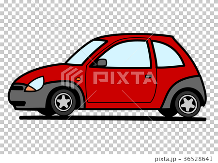 歐洲風格的緊湊汽車紅色汽車例證 36528641