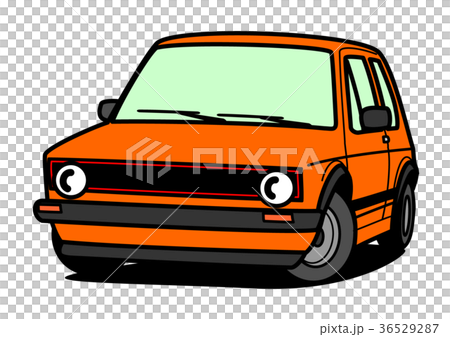 German basic car orange car illustration German basic car orange car illustration 36529287