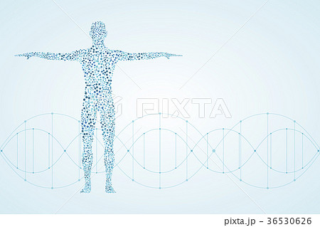 Abstract human body with molecules DNA. Medicine 36530626