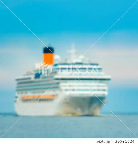 White cruise liner - blurred image 36531024
