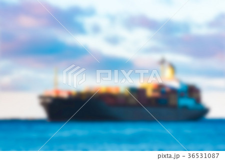 Cargo ship - blurred image 36531087