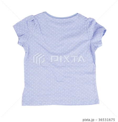 Blue dotted cotton t-shirt. 36531675