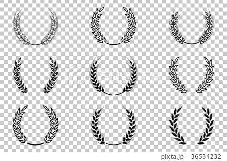 Black laurel wreath - a symbol of the winner. 36534232