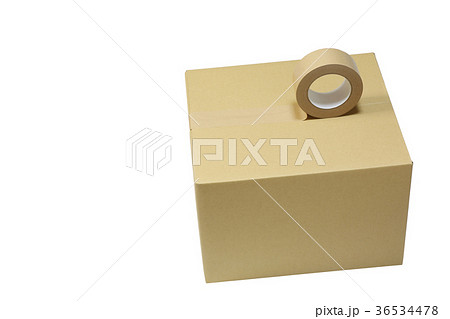 ダンボール箱とクラフトテープ 36534478