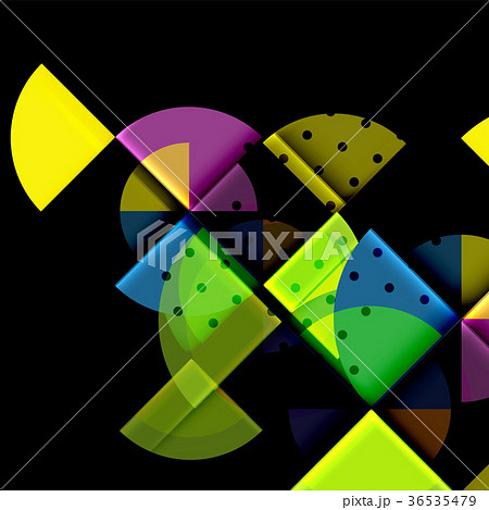 Circle elements on black background Circle elements on black background 36535479