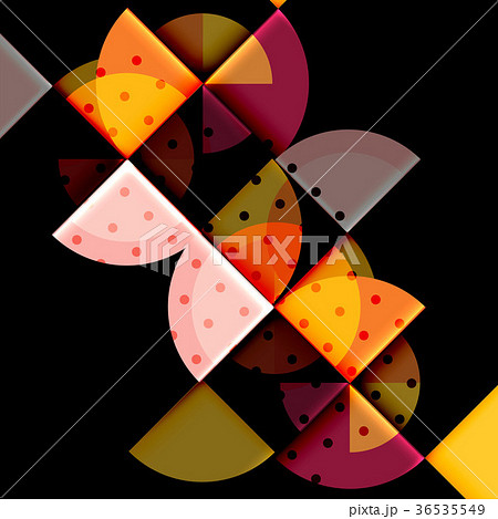 Circle elements on black background Circle elements on black background 36535549