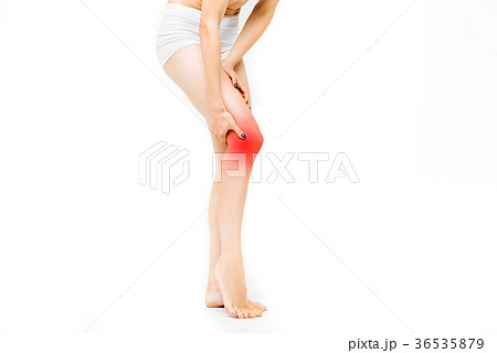 Joint ache, female person with leg stretching 36535879